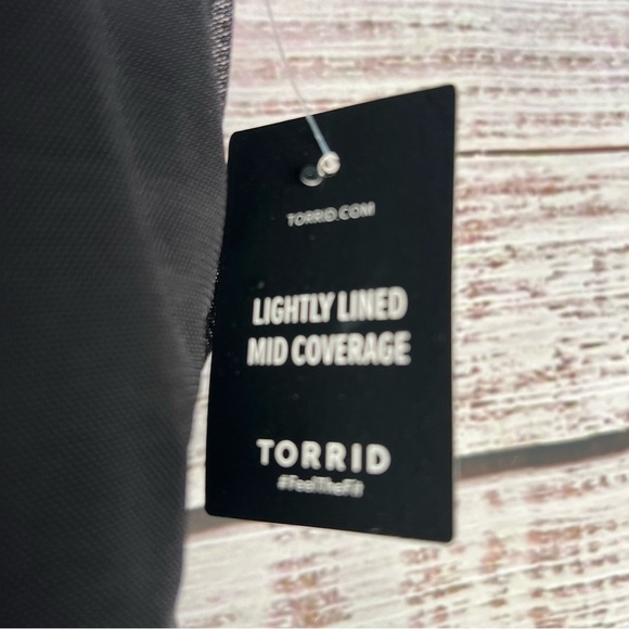 Torrid 2X D/DD Underwire Long Mesh Overlay Swim Dress With Brief - Picture 5 of 11